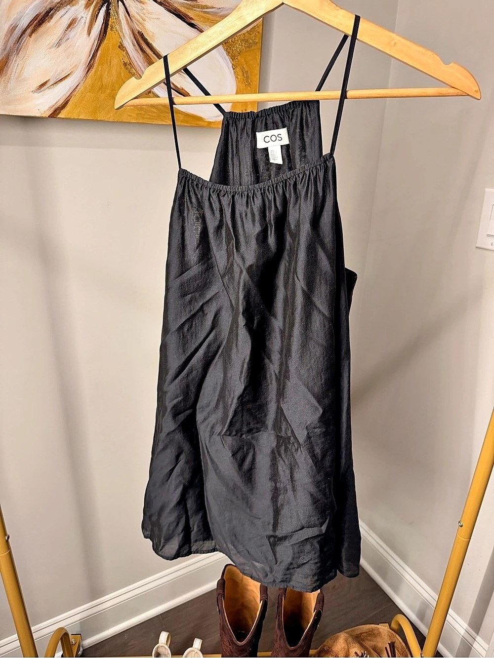 COS Black Midi Dress Size 10